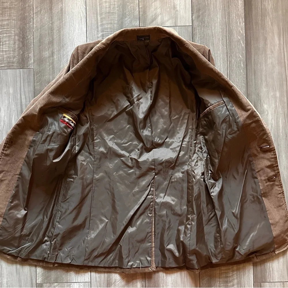 Vintage Montgomery Ward Men’s Corduroy Blazer Brown Size 38L Made in Hong Kong